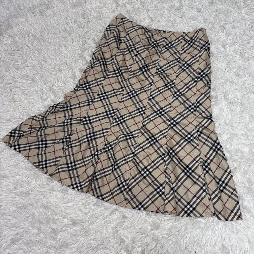 【人気】バーバリーロンドンブルーレーベル スカート ノバチェック 38