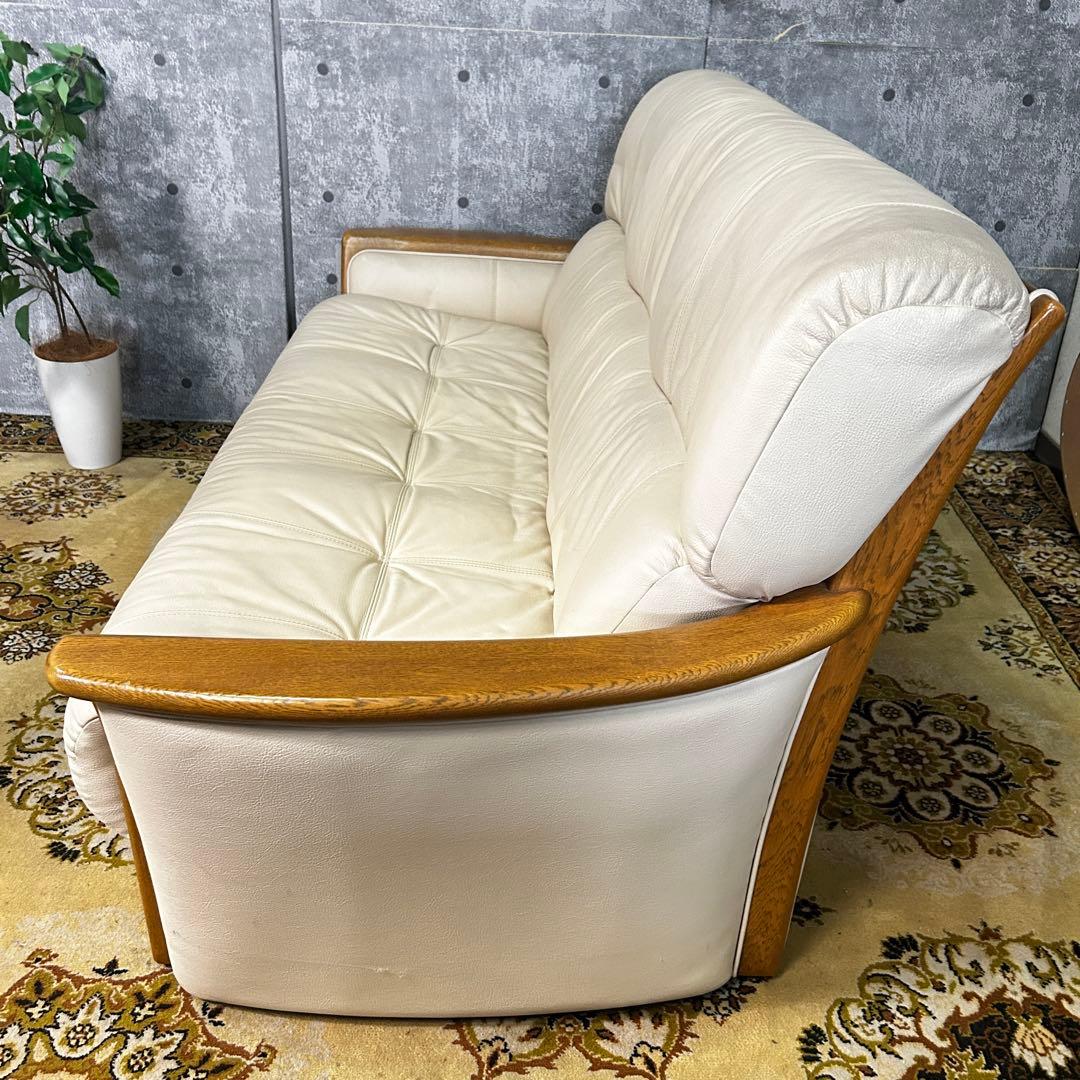 ꧁浜本工芸 HAMAMOTO꧂2-3人掛けレザーソファ インテリア リビング