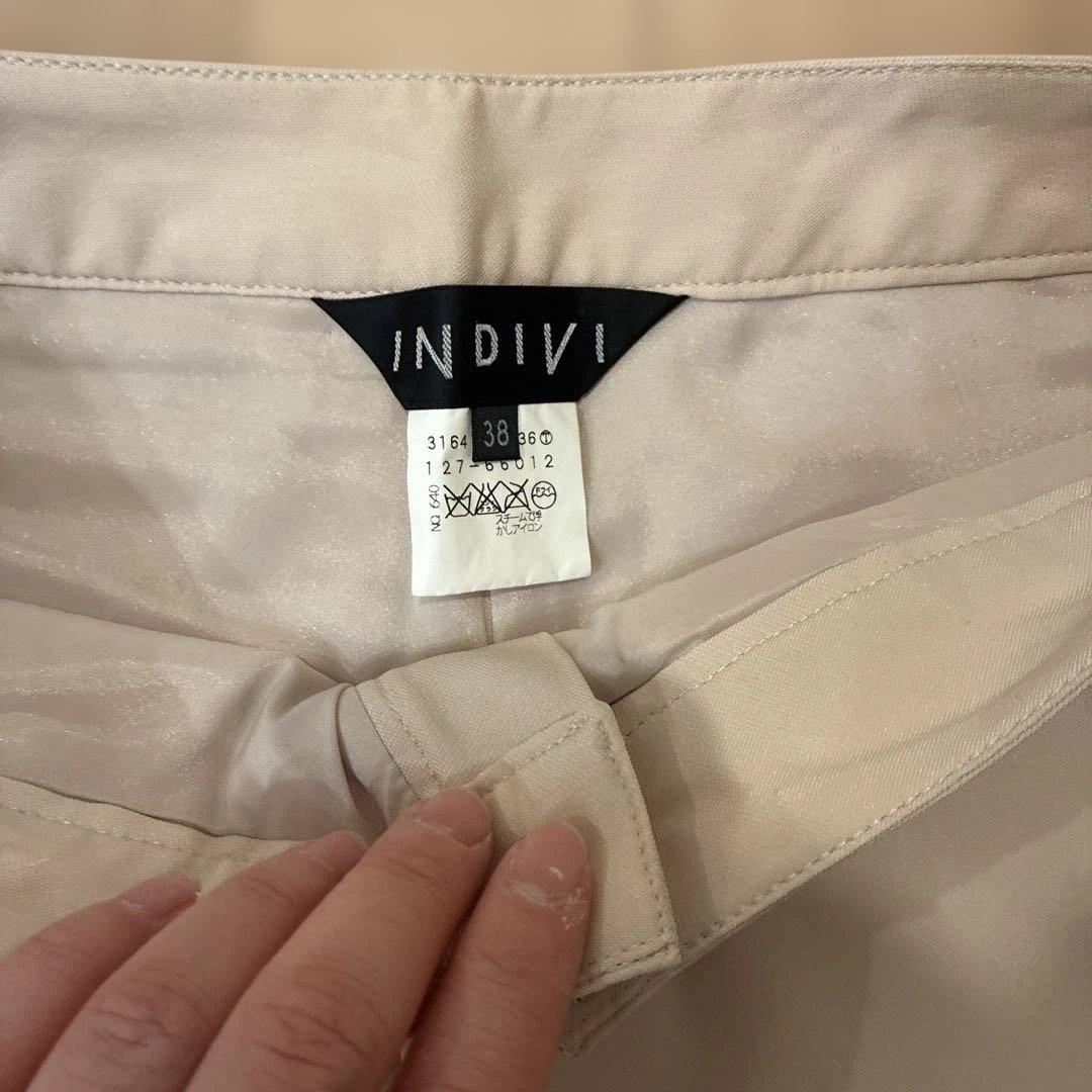 INDIVI セットアップパンツスーツ アイボリー日本製 M size 未使用級