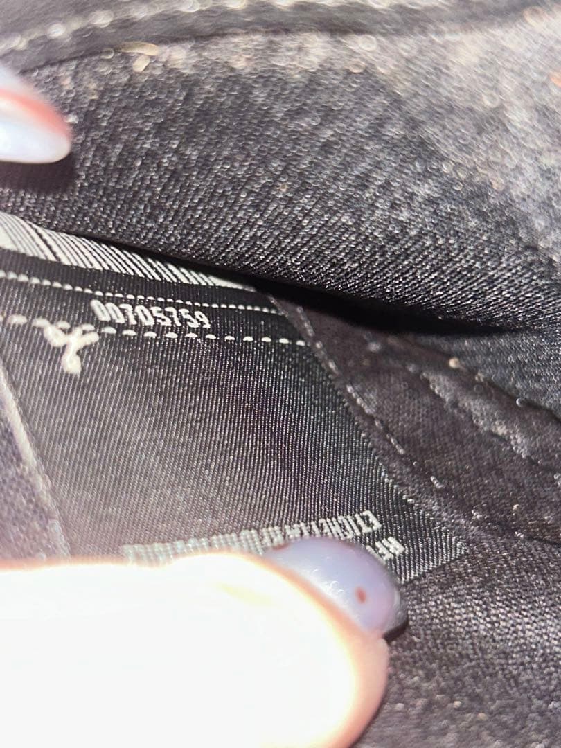 FERDI 幾何学模様 長財布 グレー/黒/黄色