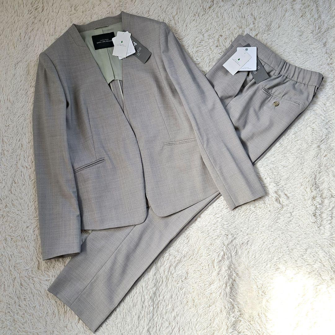 タグ有 グリーンレーベルリラクシング カチリラ セットアップ パンツスーツ 40