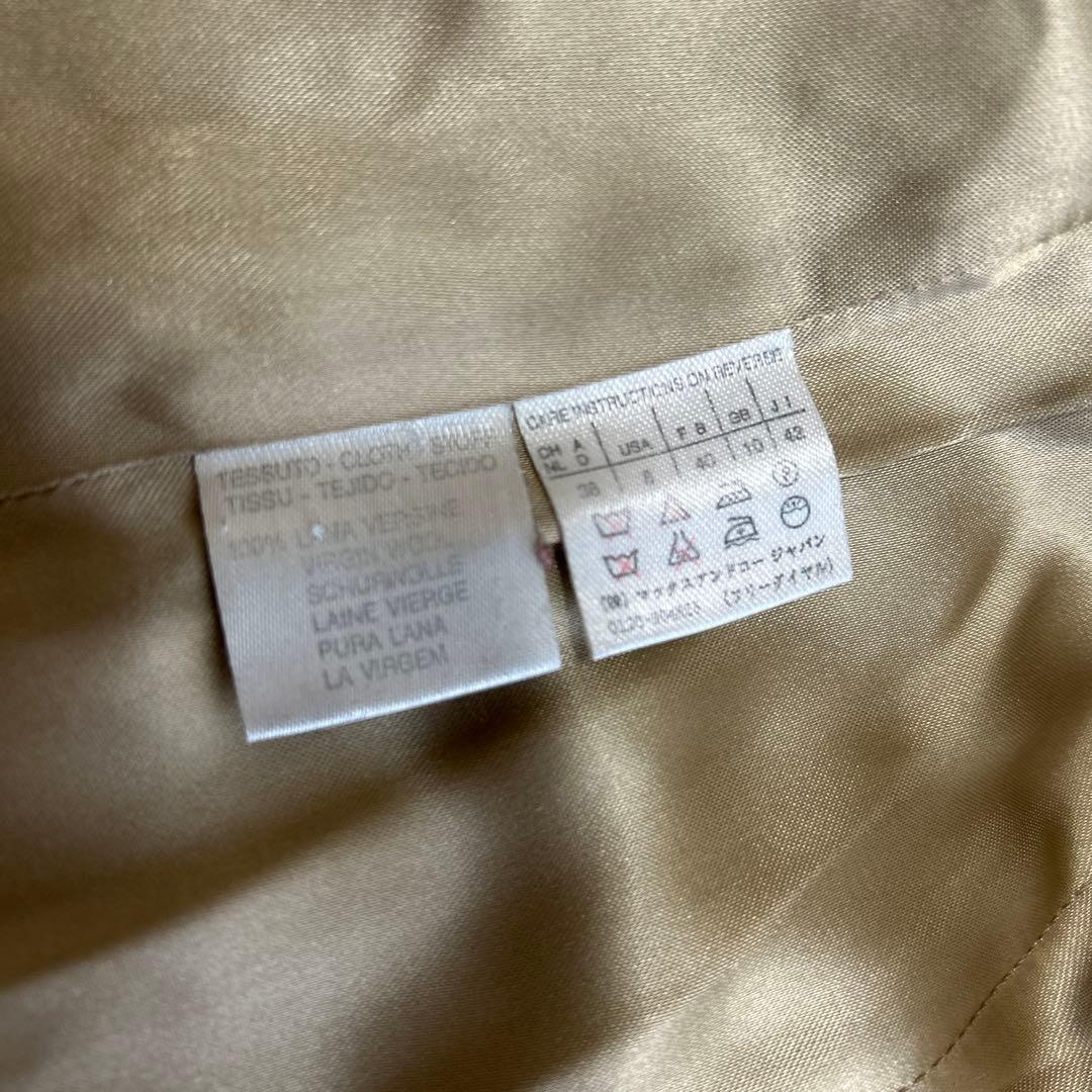 MAX&Co ウール100%ロングコート ベルト付き キャメル マックスマーラ系