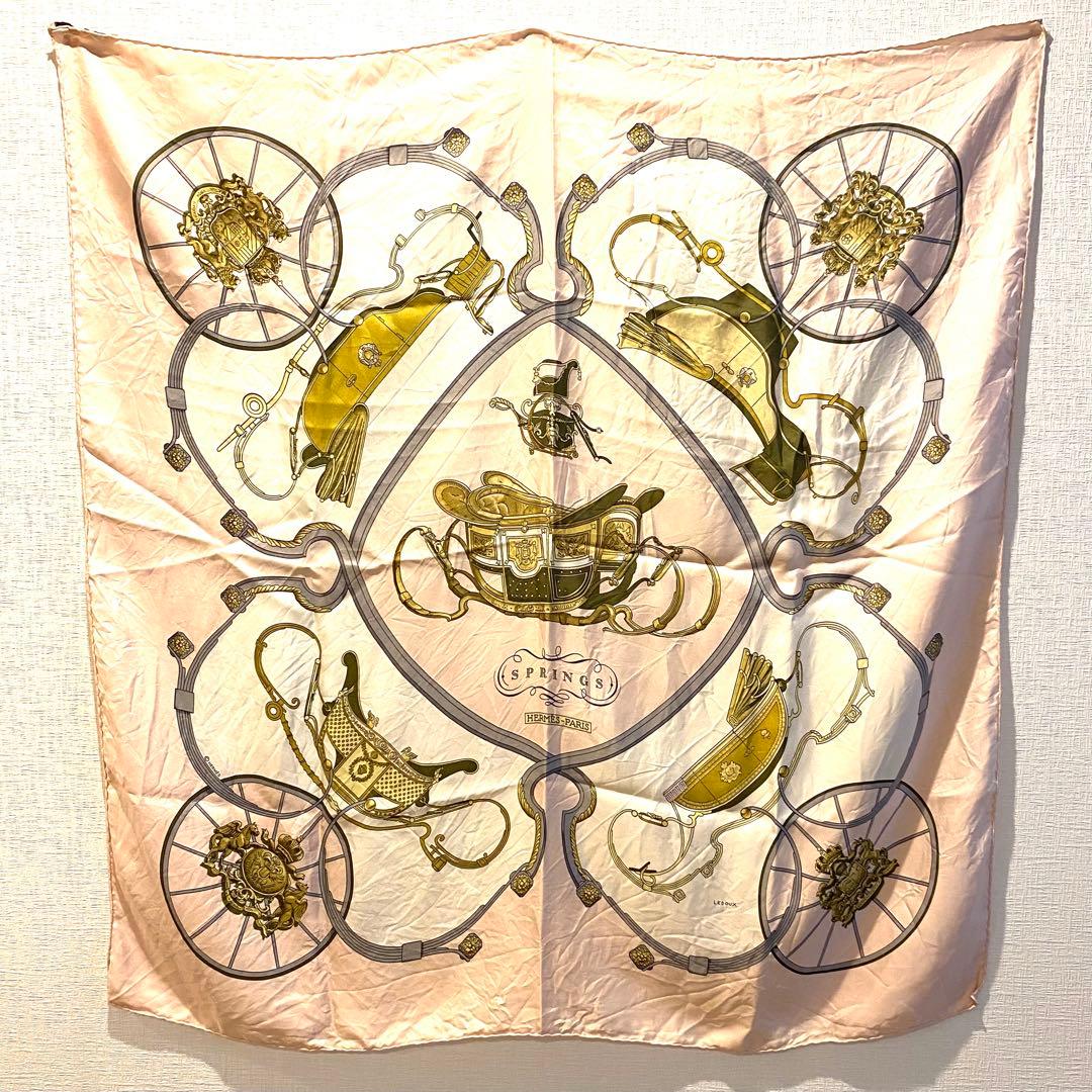 HERMES カレ90 大判 スカーフ ピンク エルメス