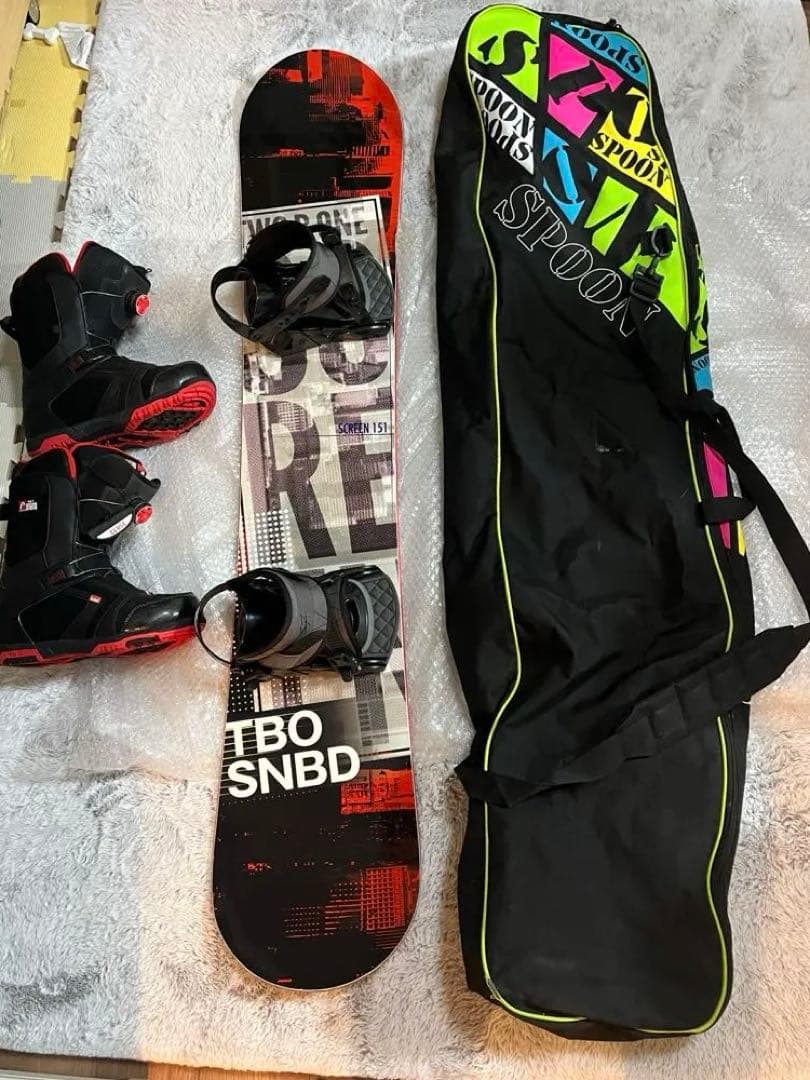TBO SPOON headスノーボード 3点セット