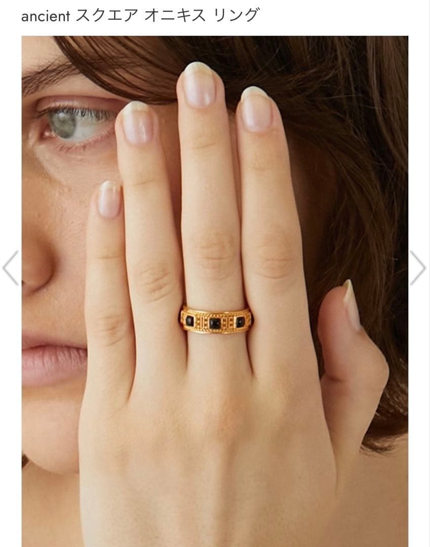 ARTIDA OUD(アルティーダ ウード)／スクエアオニキス ゴールドリング