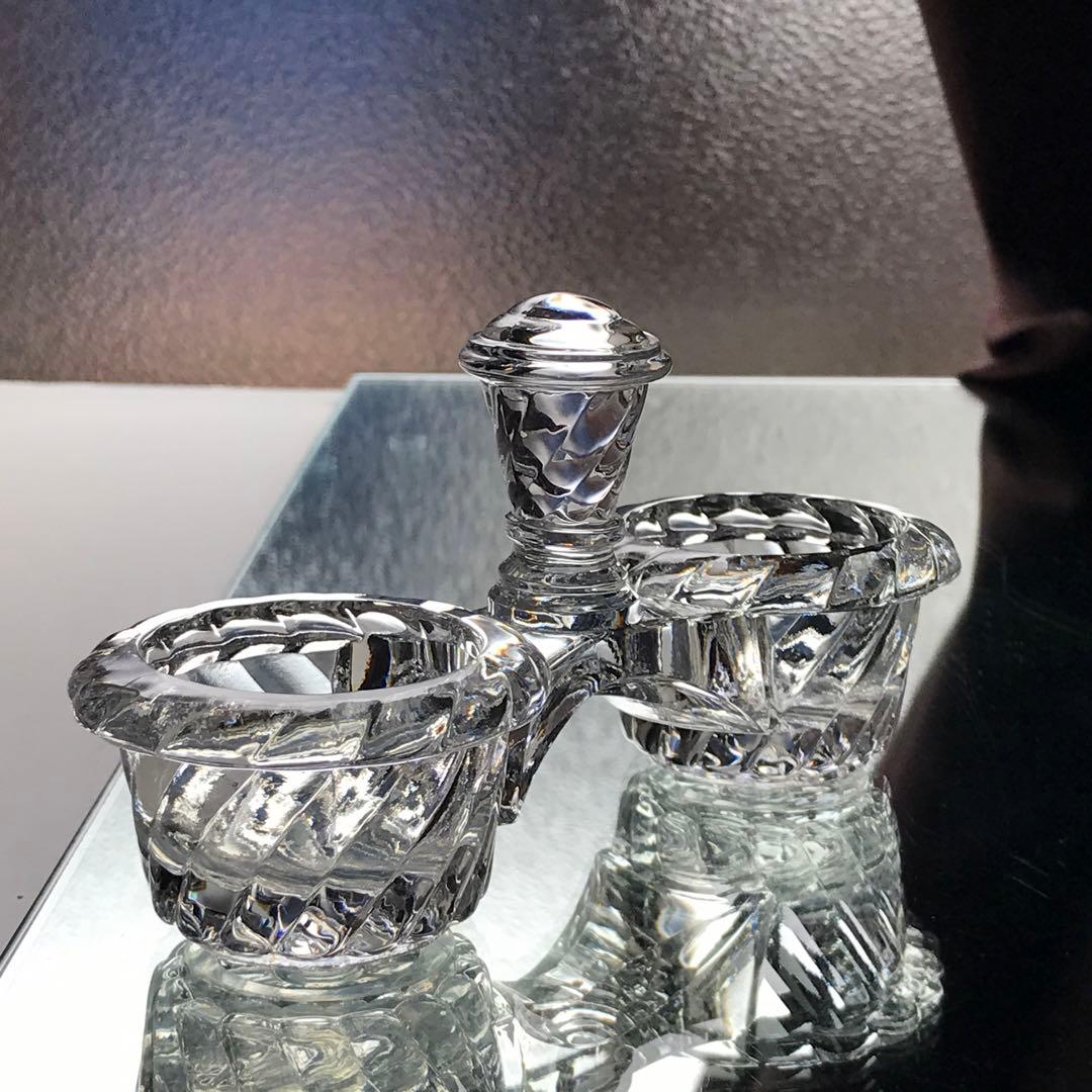 極稀少オールドバカラ Baccaratバンブー Bambou★塩入れ★クリスタル