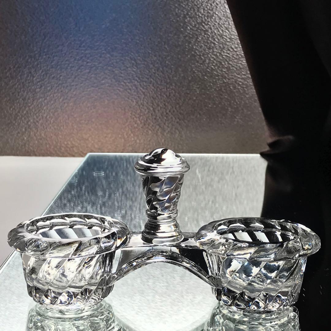 極稀少オールドバカラ Baccaratバンブー Bambou★塩入れ★クリスタル