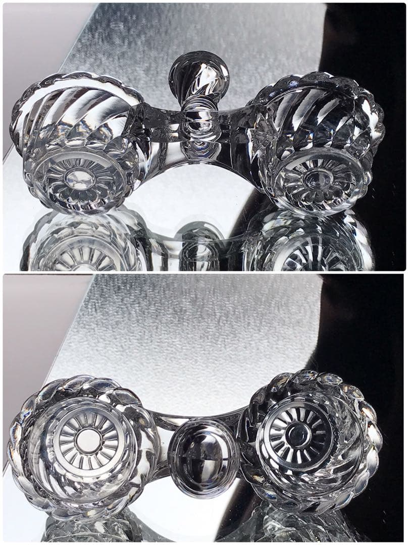 極稀少オールドバカラ Baccaratバンブー Bambou★塩入れ★クリスタル