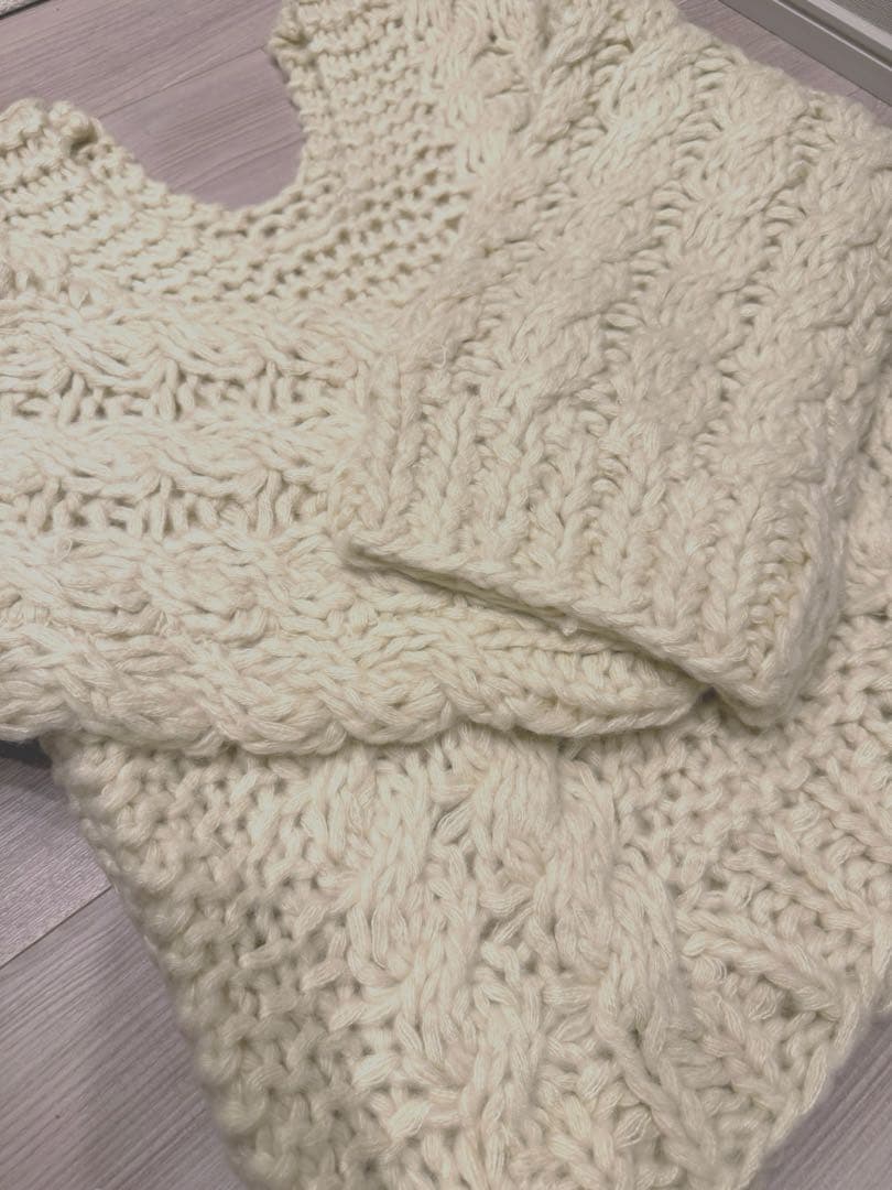 efu HAND CABLE KNIT アイボリー