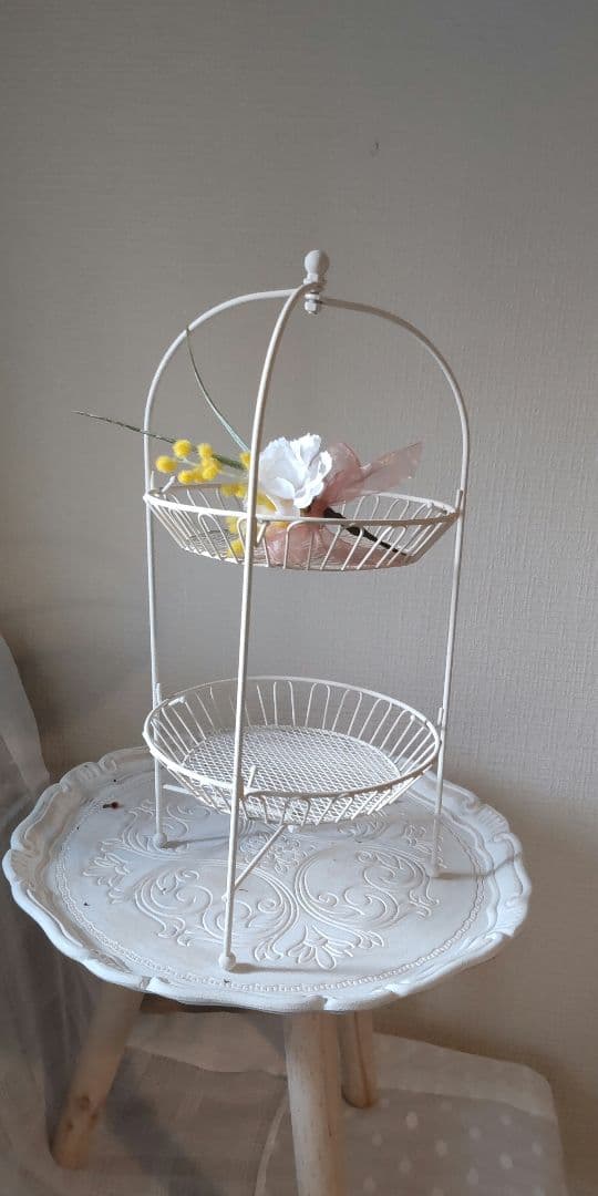 （参考）袋入りホワイト ☆アイアン スタンド 組立式 ☆