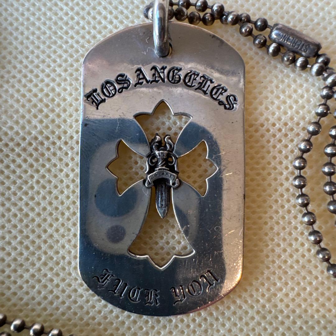 クロムハーツ ラージドッグタグ カットアウト クロスダガー