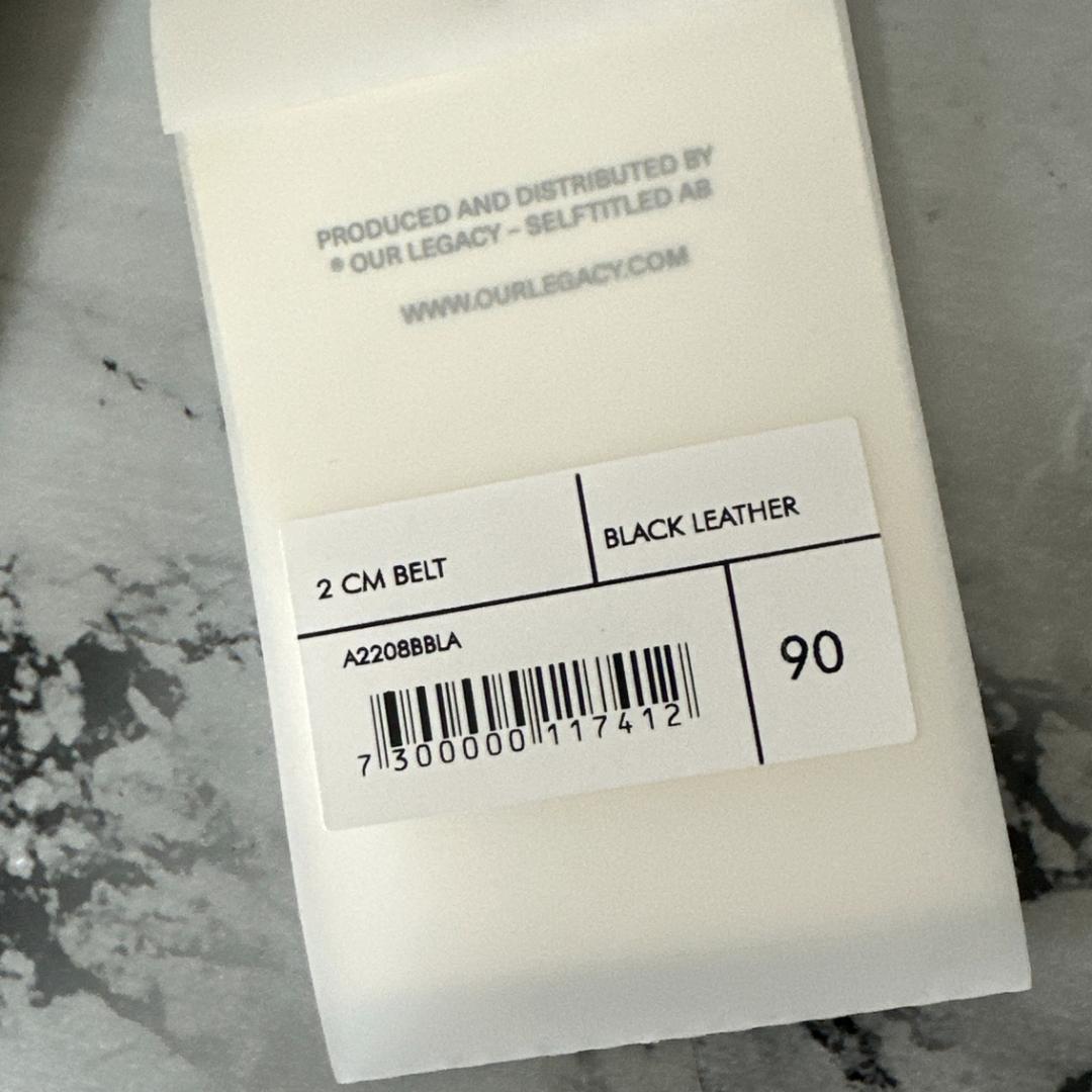 メンズ OUR LEGACY アワーレガシー 2cm レザー ベルト 90