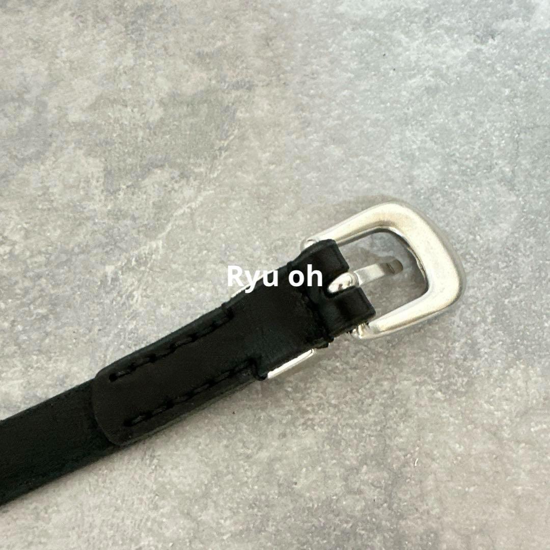 メンズ OUR LEGACY アワーレガシー 2cm レザー ベルト 90