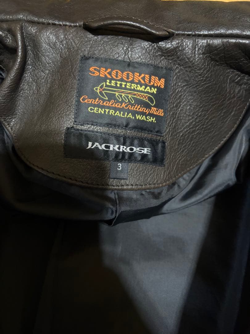 SKOOKUM レザー ジャケット ダークブラウン