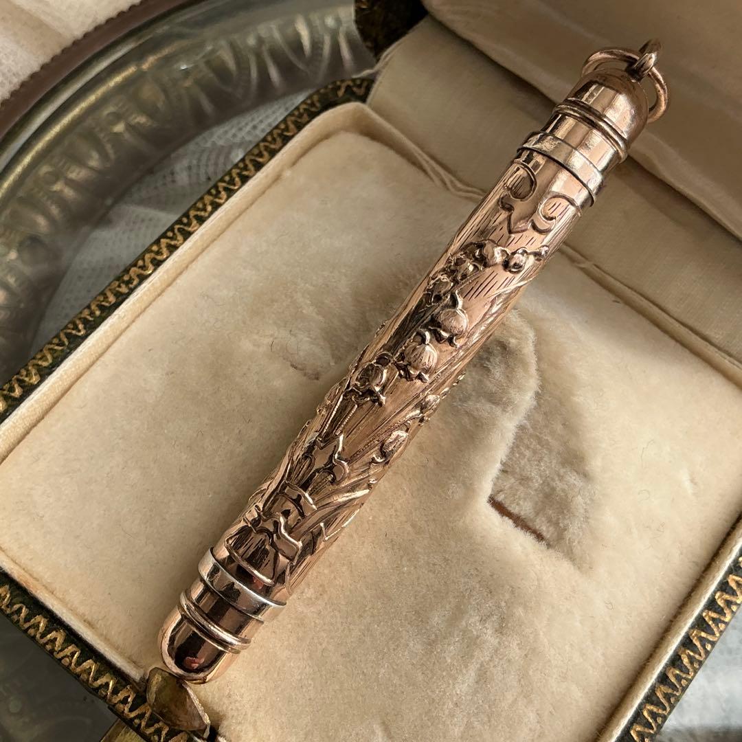 【D】フランスアンティーク　レアカラー♡　すずらん　ペンシル　ペンダント