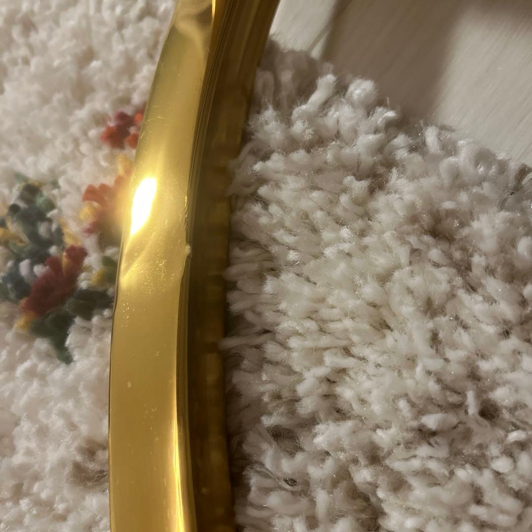 美品！円形大理石調二段テーブル 大理石模様とゴールドの脚ネストコーヒーテーブル