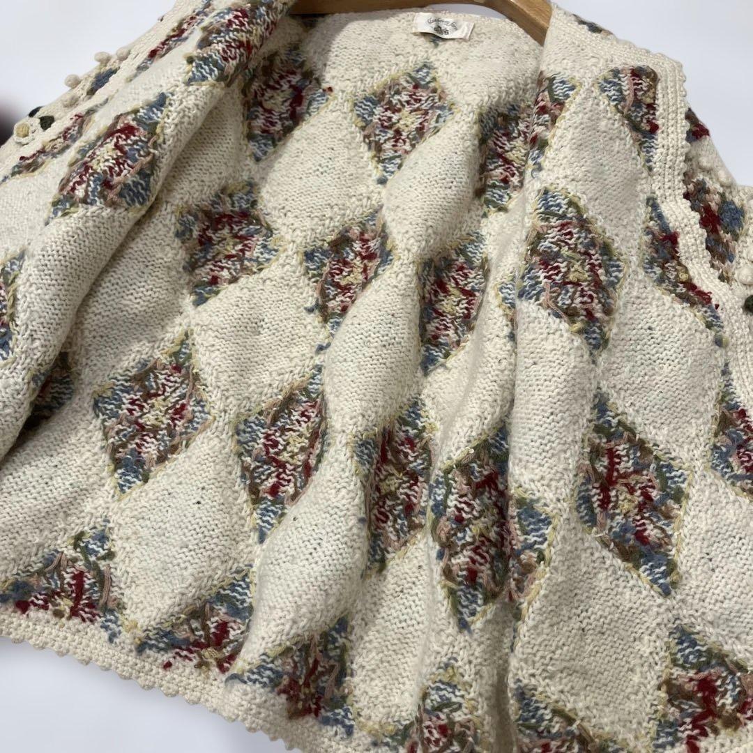 blue berry fam／いちごニット　立体ニット　レトロ　ピンクハウス