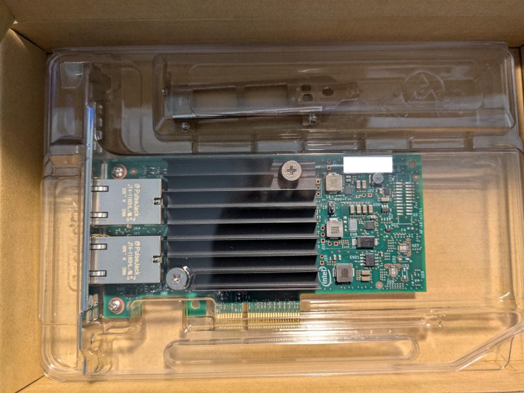 ほぼ新品 Intel純正 10GbE 2ポート LANカード X550-T2