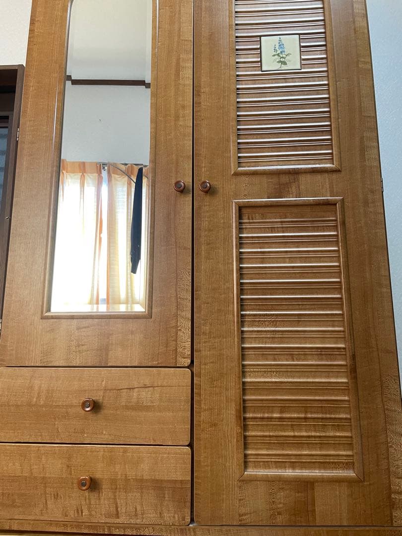 木製衣装タンス 洋服ダンス　引き出し付き　タンス