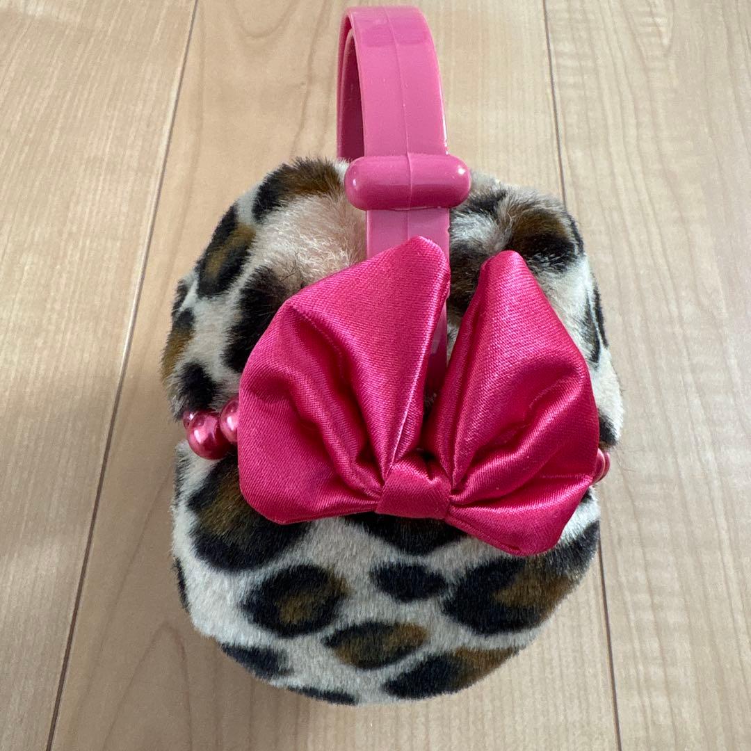 東京ディズニーリゾート　ヒョウ柄イヤーマフ　豹柄　ピンクリボン　耳あて