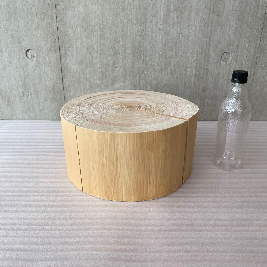 ヒノキの切り株 プレート アクセサリー置き ディスプレイ 檜 ひのき フラワー