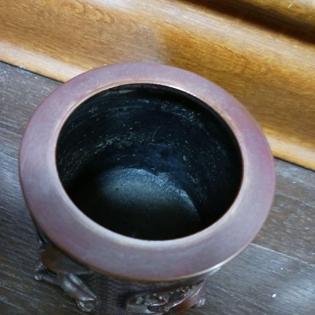 銅製　【高級】香楼　装飾的な金属製置物 鳥のフィギュア付き