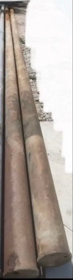 鉄柱 電柱 仮設ポール 電線引き込み 電工 住宅設備 電信柱