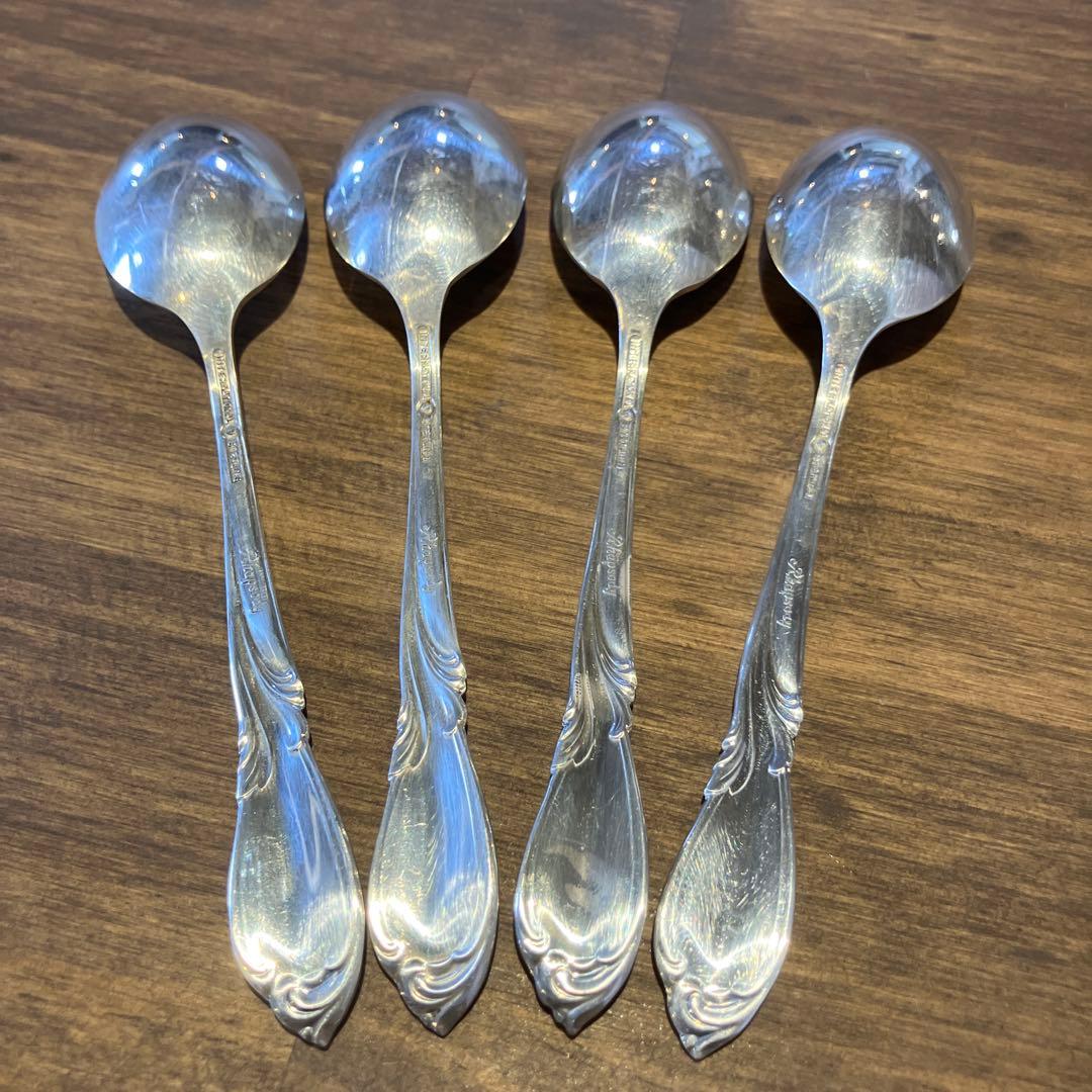 【純銀 スターリングシルバー】スプーン4本