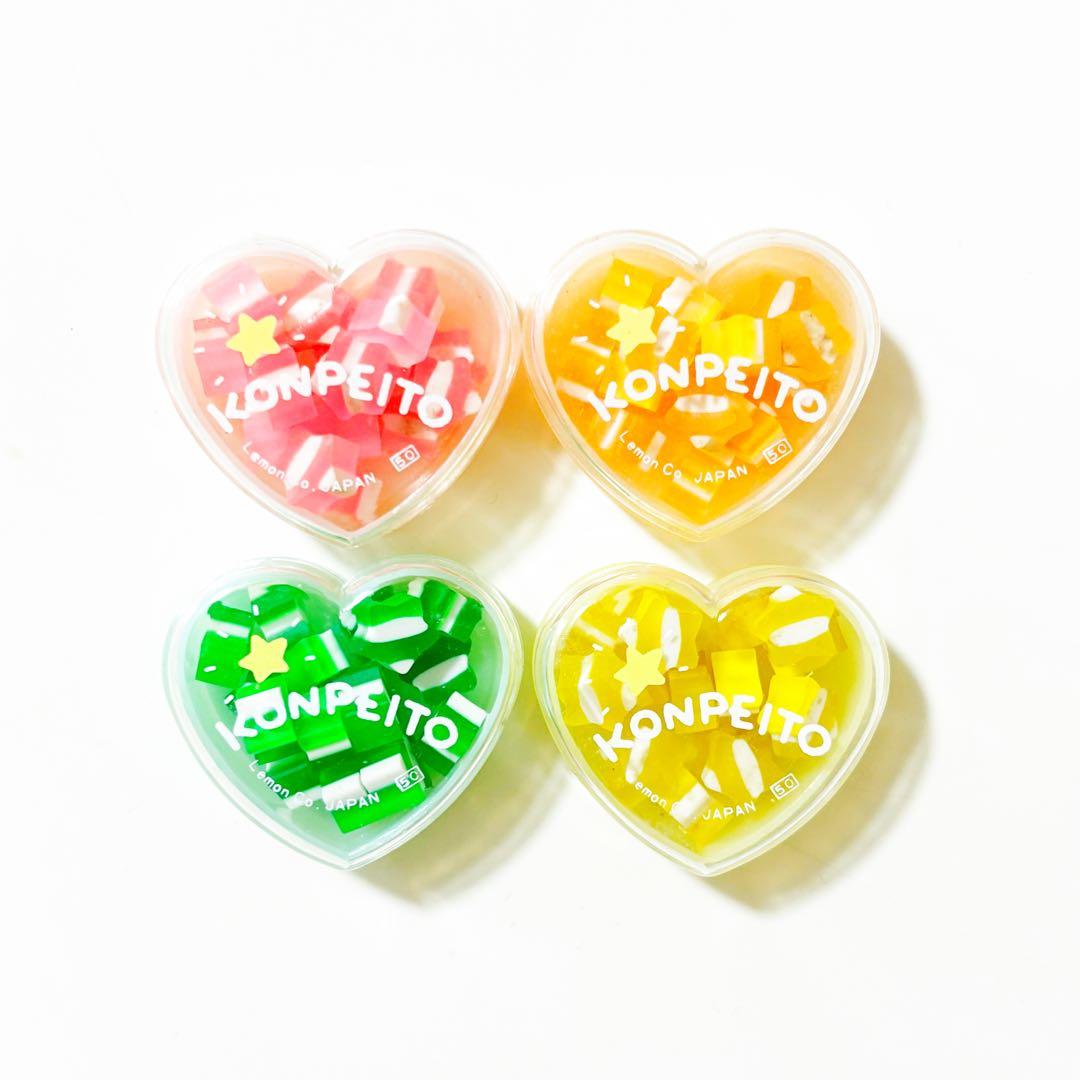 昭和　レトロ　ファンシー　こんぺいとう　ケース入り　消しゴム