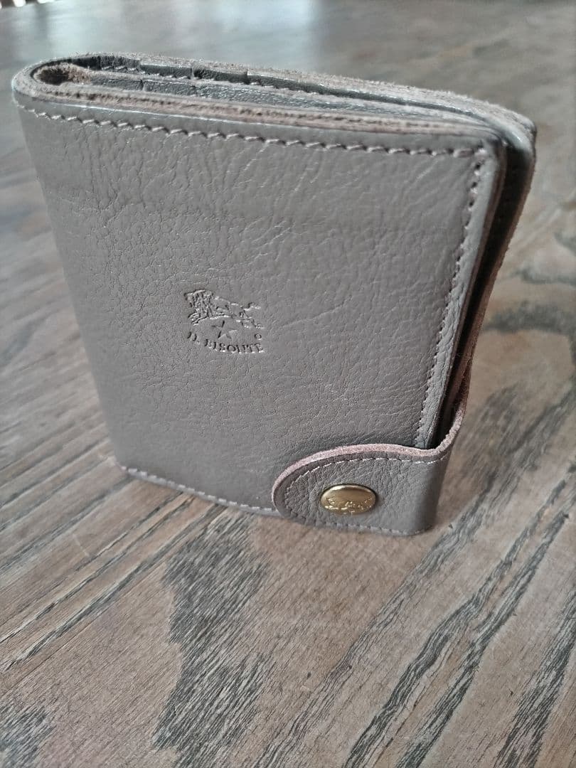 IL BISONTE 二つ折り財布 グレージュ