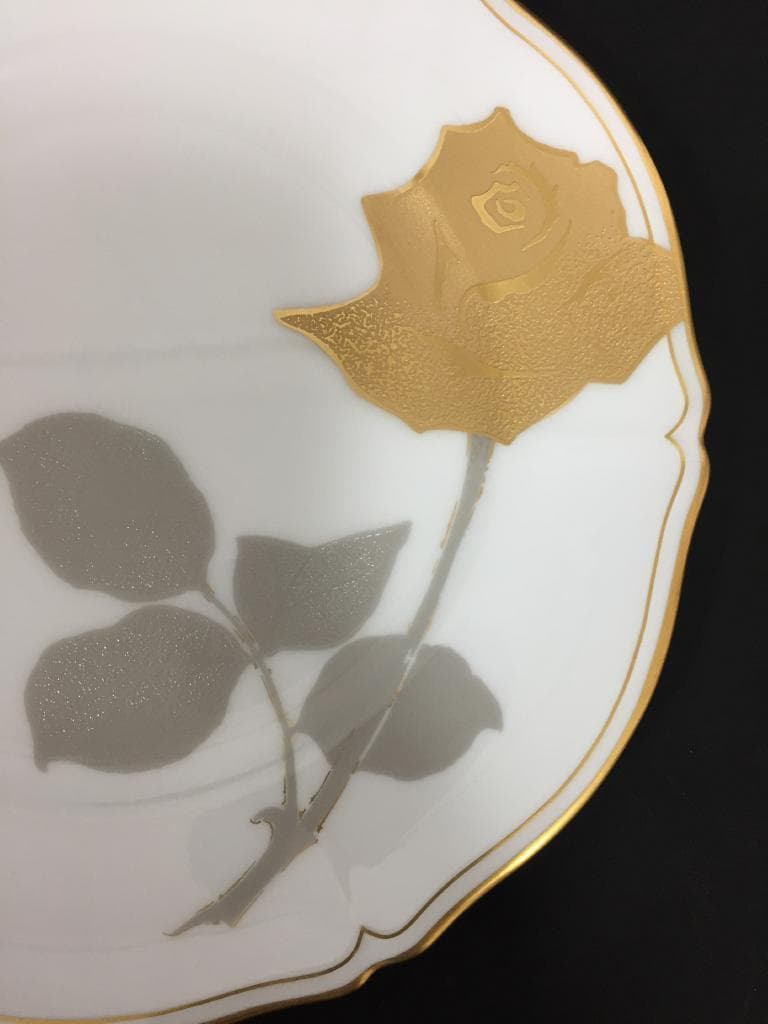 大倉陶園／The Okura　金蝕バラ　20cmケーキ皿　977214