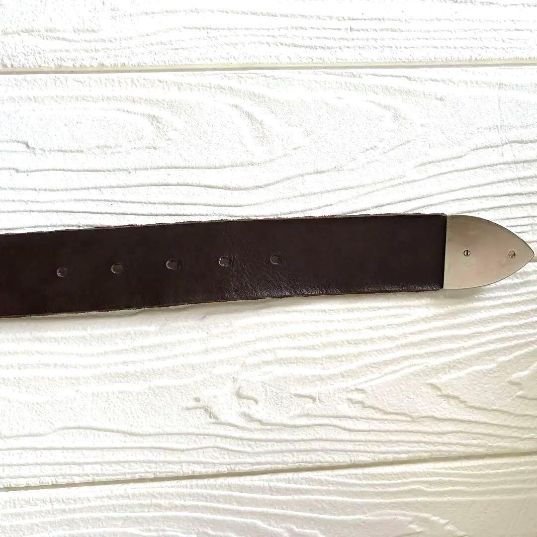 高級✨Kippys スワロフスキー スタッズ 装飾 ブラウンレザーベルト ピンク