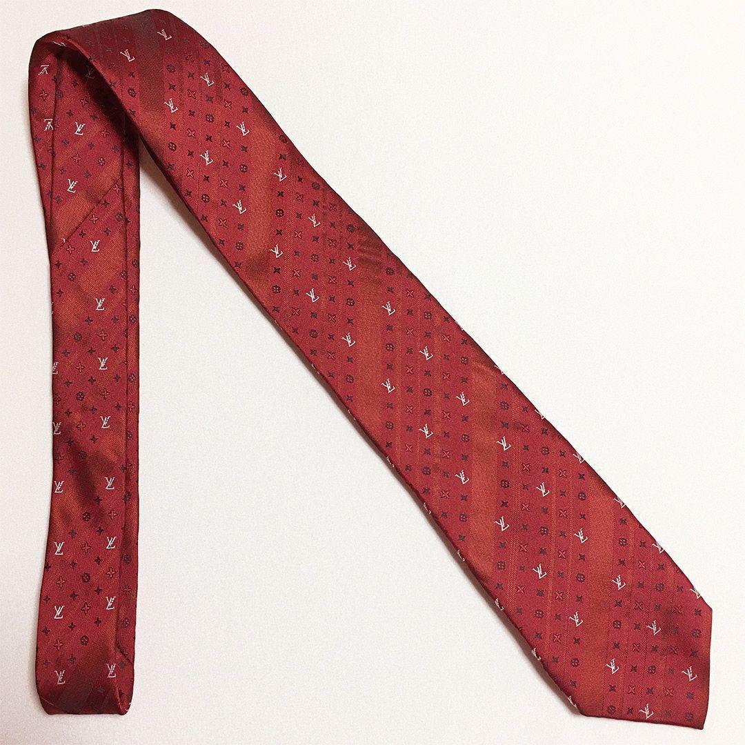 未使用級 ルイヴィトン Louis Vuitton ネクタイ シルク モノグラム