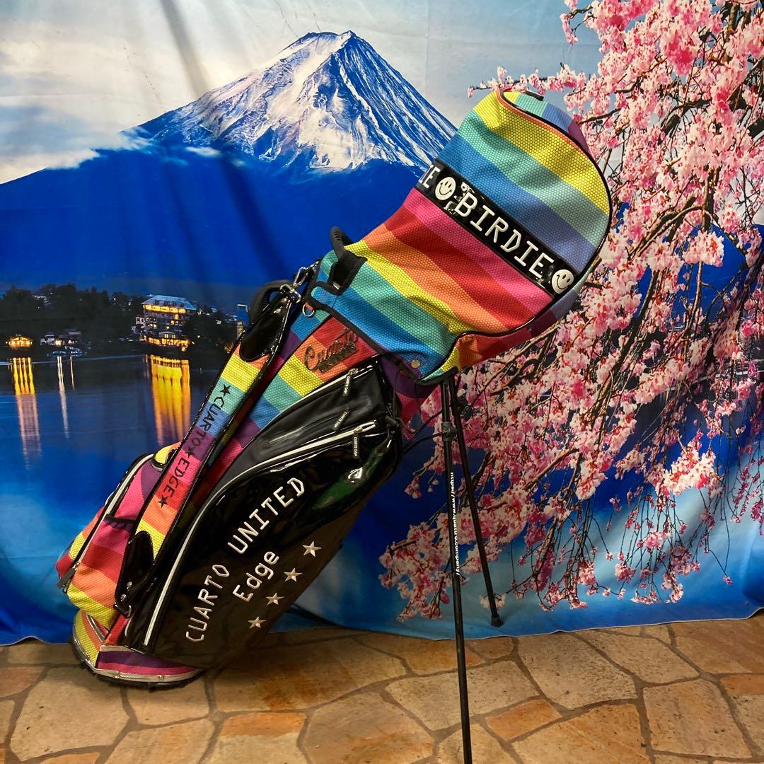 寶BU-1108 クアルトユナイテッド キャディバッグ レインボー エナメル使用