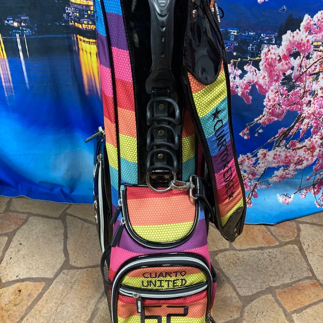 寶BU-1108 クアルトユナイテッド キャディバッグ レインボー エナメル使用