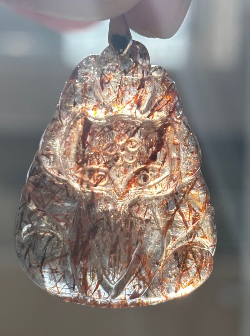 スーパーセブンルチルクォーツ九尾ペンダントトップそしじシールセット