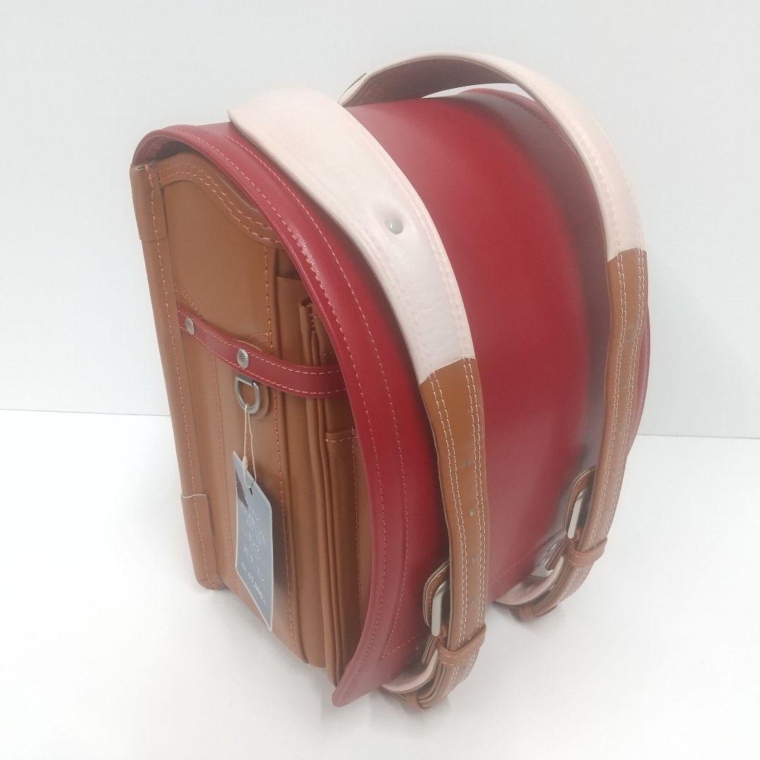 【未使用品】トヤマかばん店 牛革ボルサ ランドセル キャメル/レッド ピンク