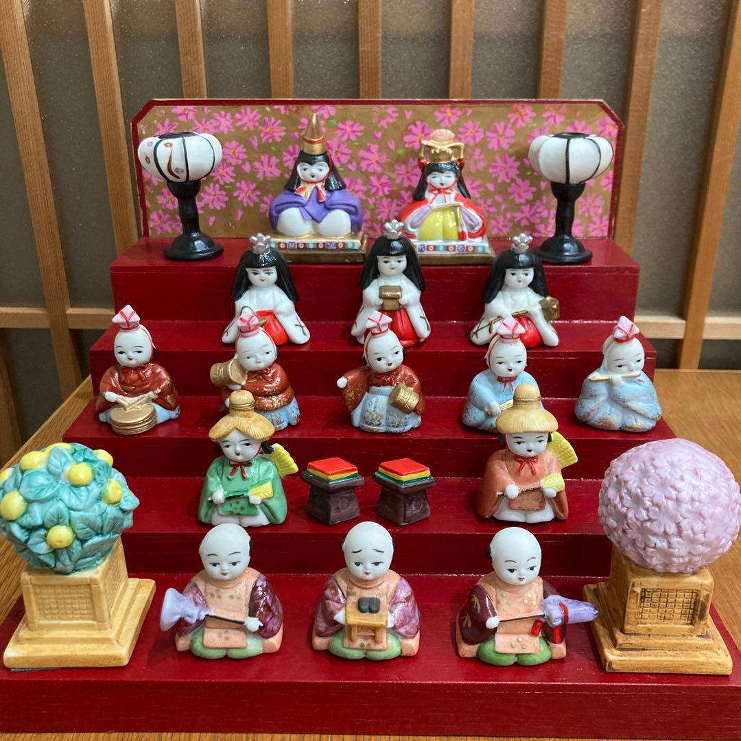 瀬戸焼　彩堂窯　川本正義作　陶製　御雛人形