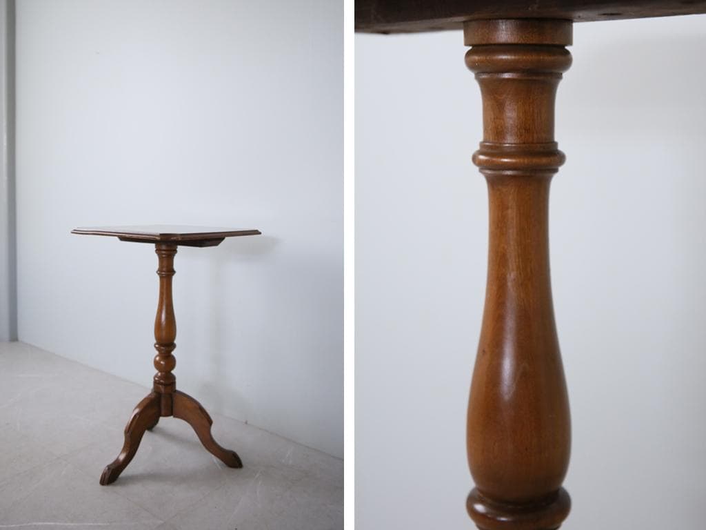 英国アンティーク木製サイドテーブルj/オケージョナル/作業机/飾り棚91-206