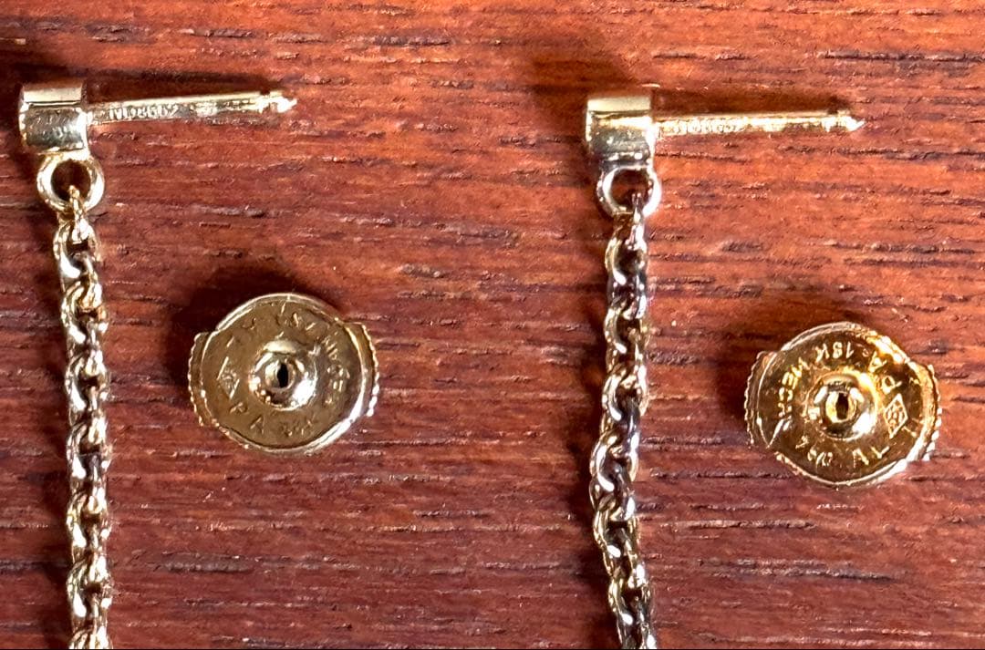 Cartier ピアス　パンピーユボール　スイングドロップチェーン　3カラー