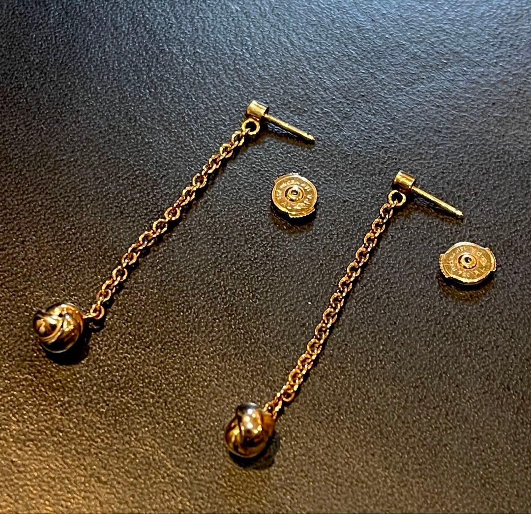 Cartier ピアス　パンピーユボール　スイングドロップチェーン　3カラー