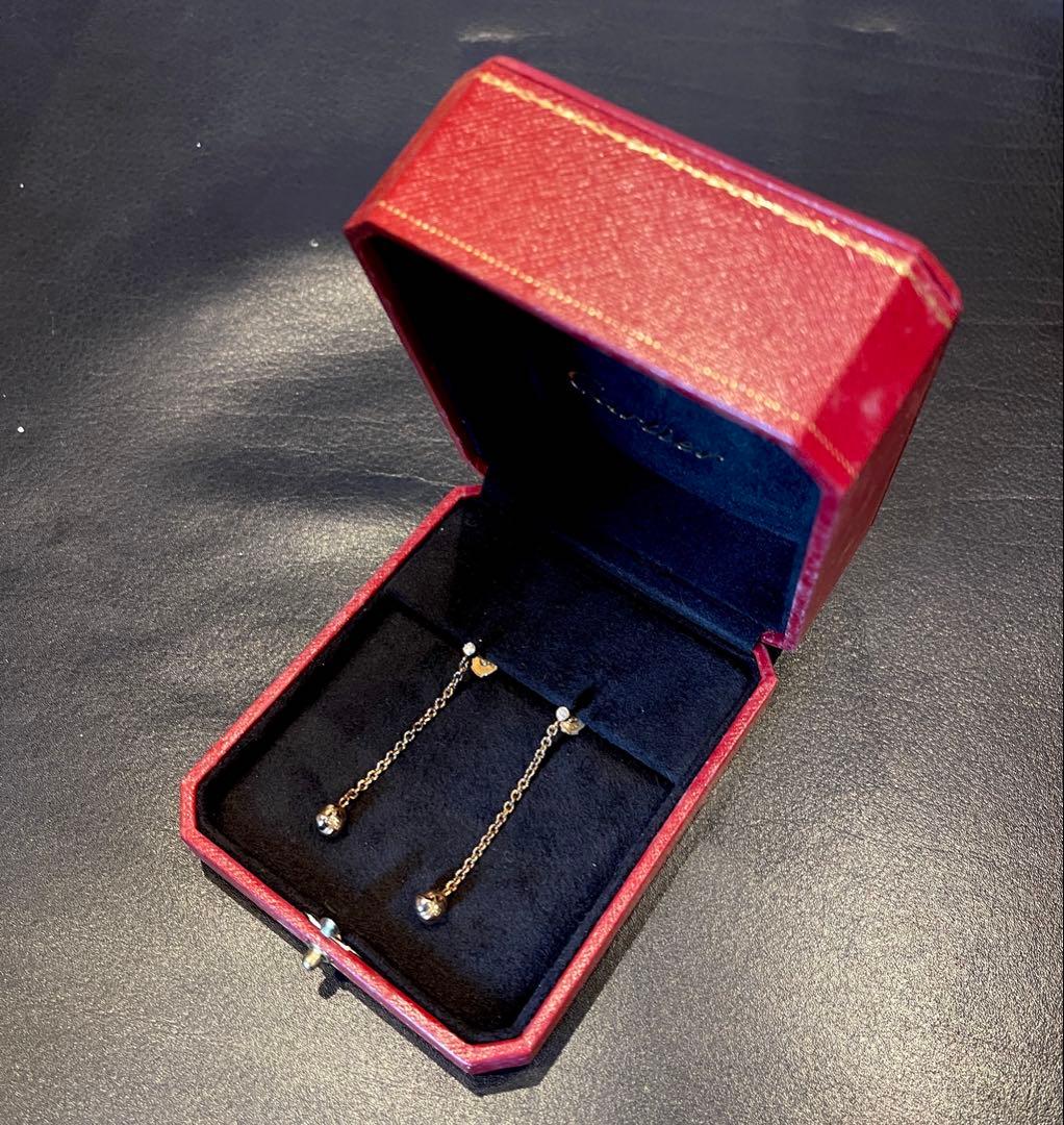 Cartier ピアス　パンピーユボール　スイングドロップチェーン　3カラー