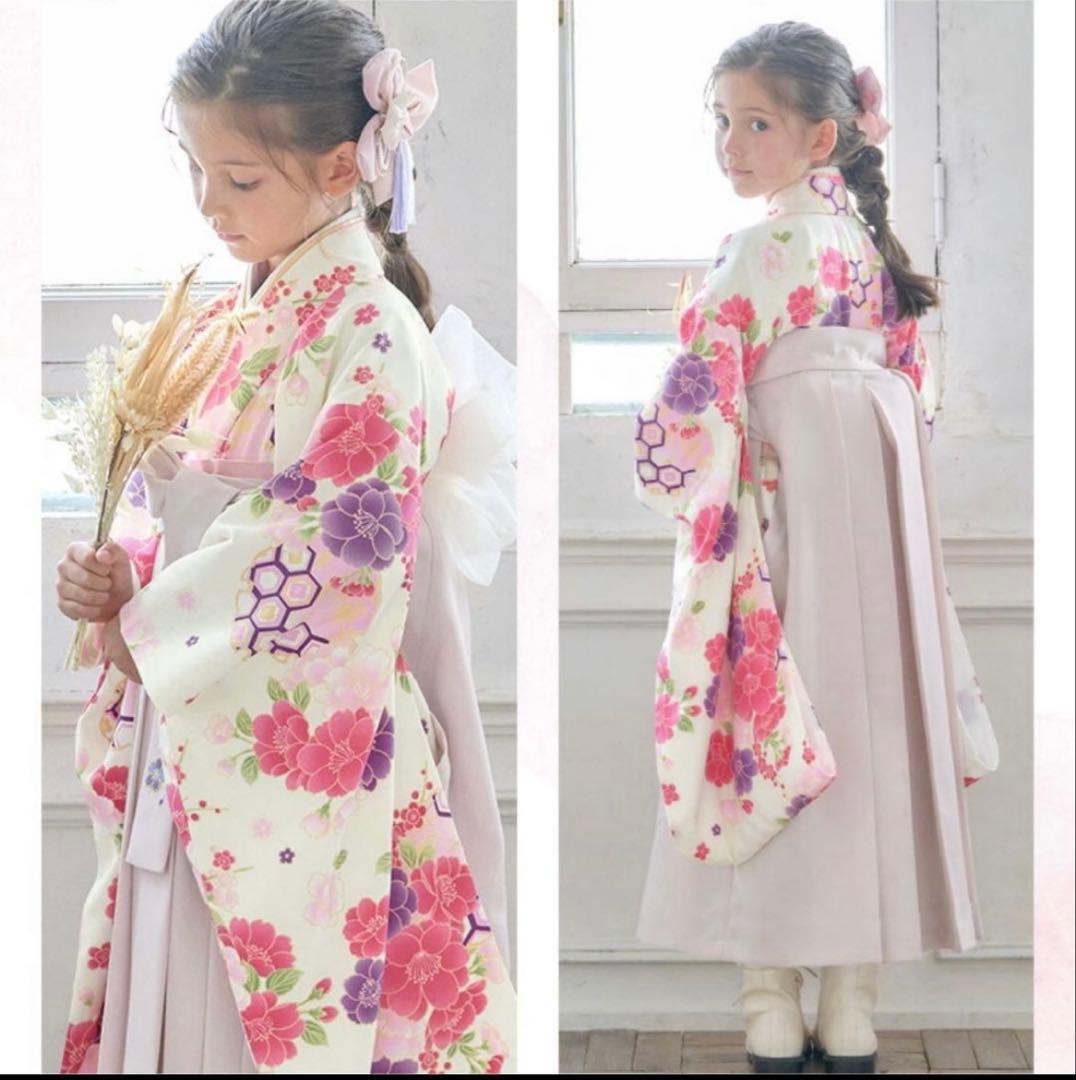 アリサナ　袴　120 ピンク　髪飾り付き