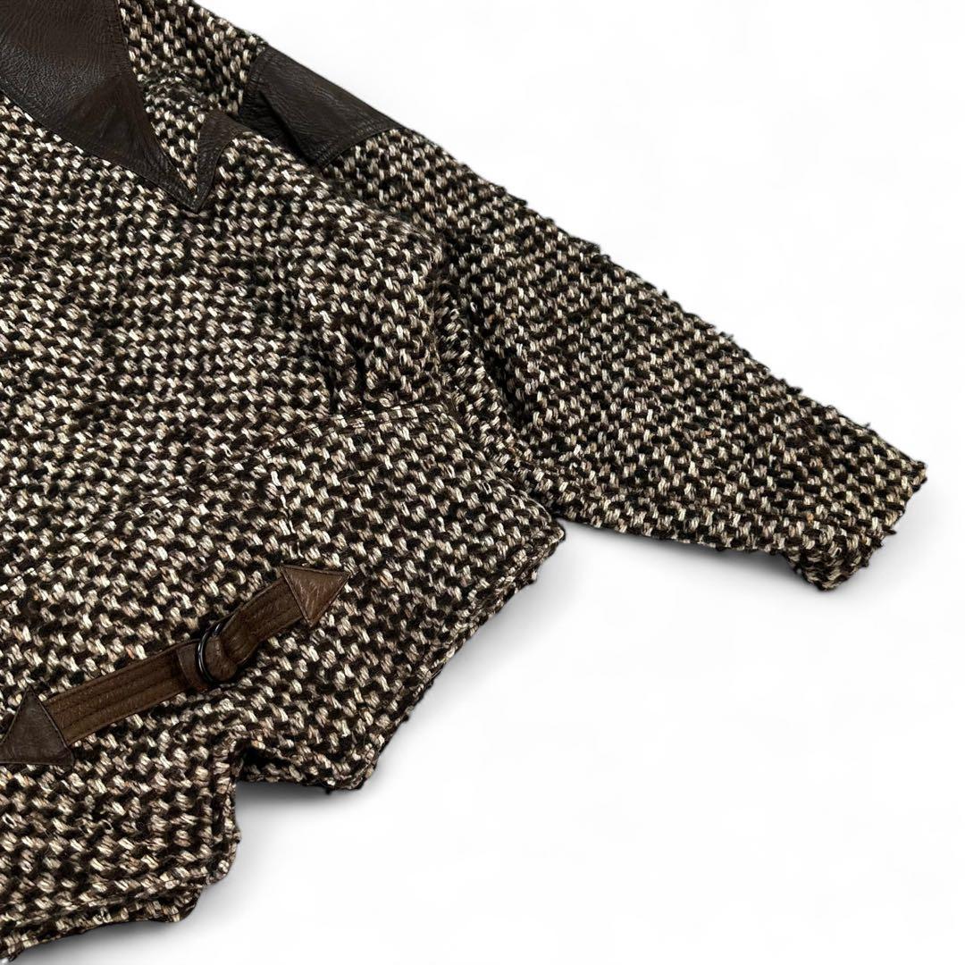 【希少】 ウール×本革 ミックスマテリアルショートコート 80s Vintage