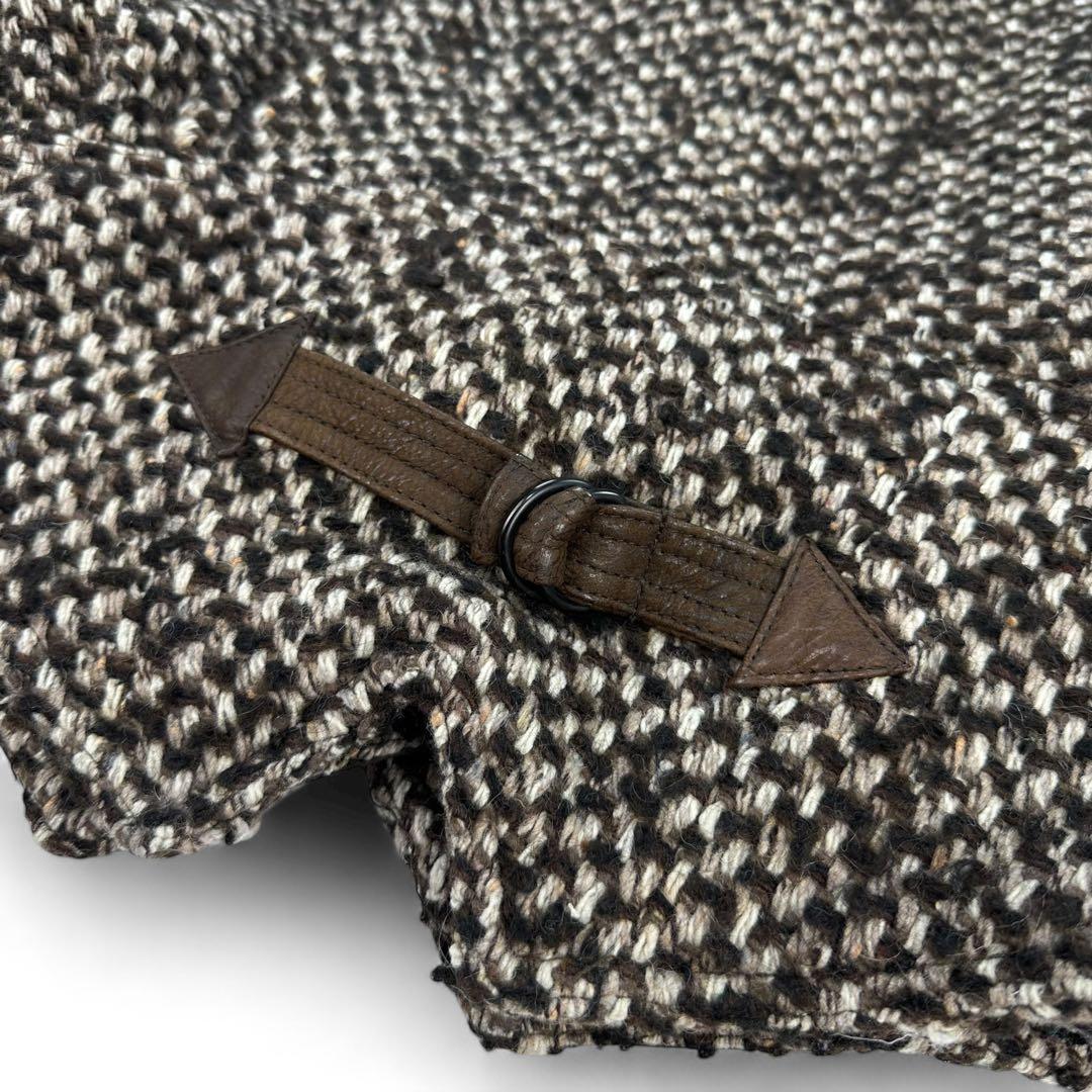 【希少】 ウール×本革 ミックスマテリアルショートコート 80s Vintage