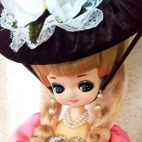 昭和レトロ★フランス人形 リボン