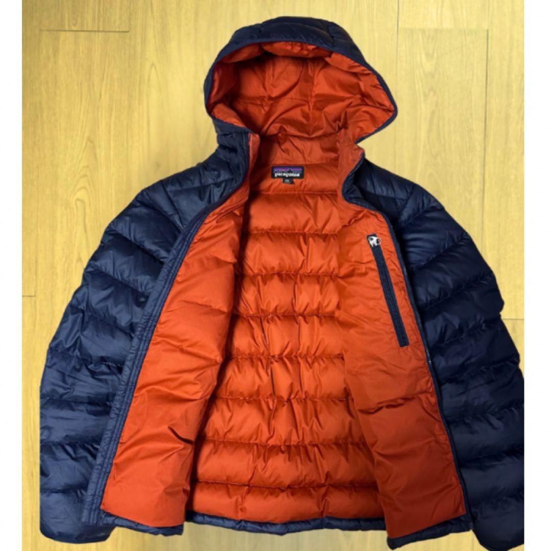 パタゴニア キッズ ハイロフト ダウン セーター フーディ XXL ネイビー