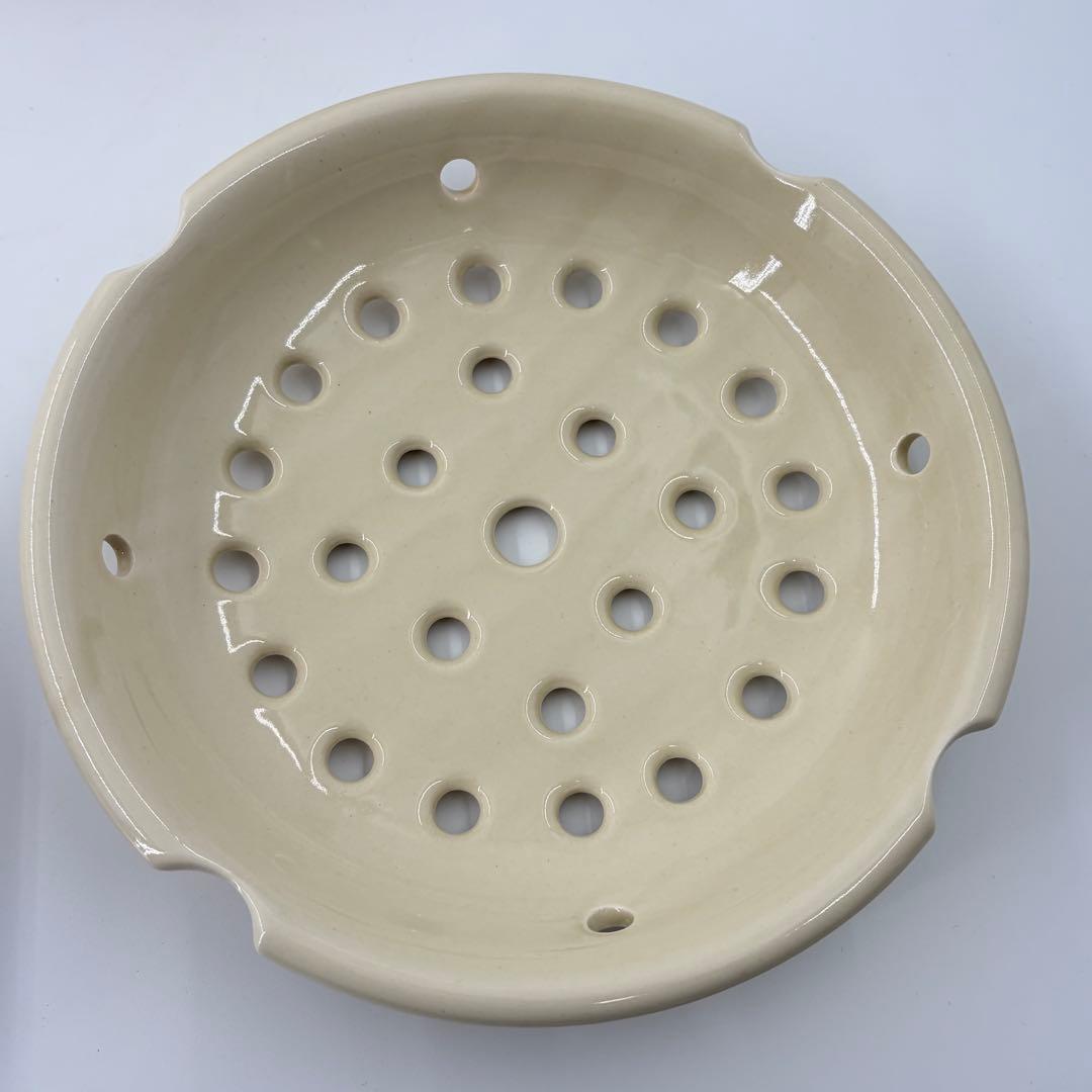 長谷園 伊賀土鍋 大 ヘルシー蒸し鍋 陶製すのこ付き 未使用