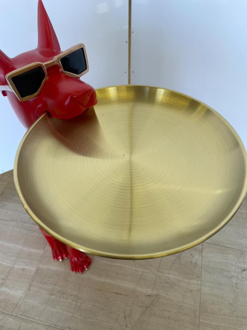 犬型　サイドテーブル　ミニテーブル　アニマル　動物　テーブル　机　オブジェ