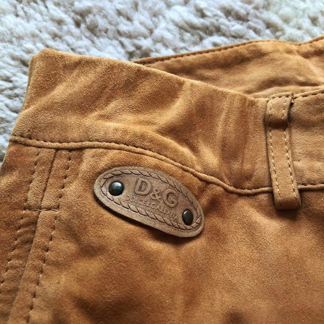 D&G レザーパンツ ドルチェ&ガッバーナ DOLCE&GABBANA